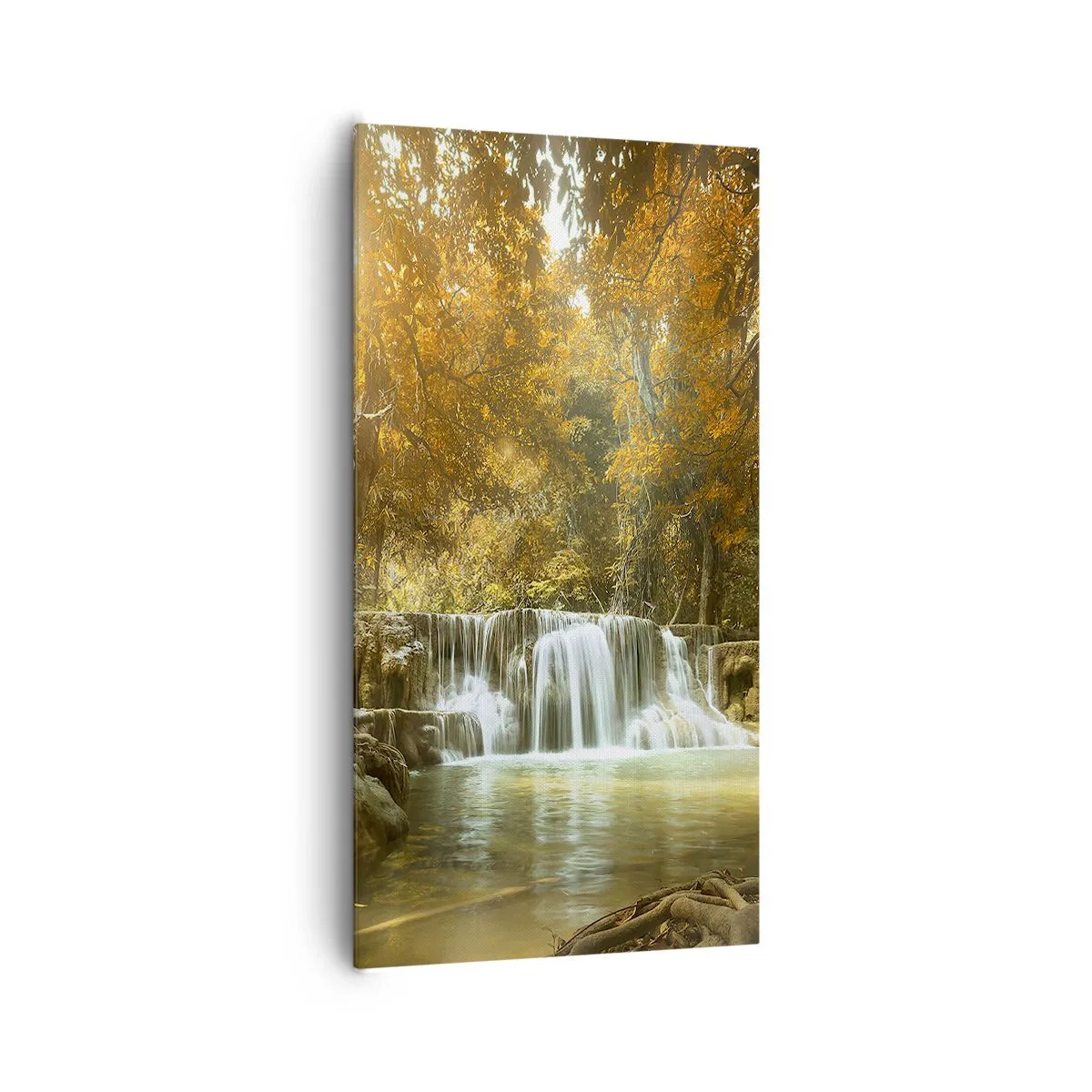 Quadro em tela - A cascata do parque - 65x120 cm