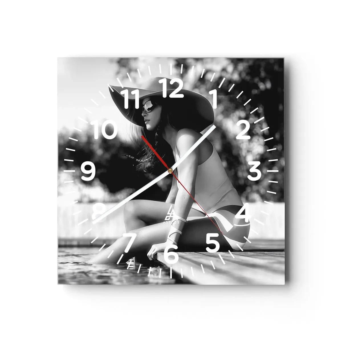 Relógio de parede - Relógio em vidro - Sonho de verão - 30x30 cm