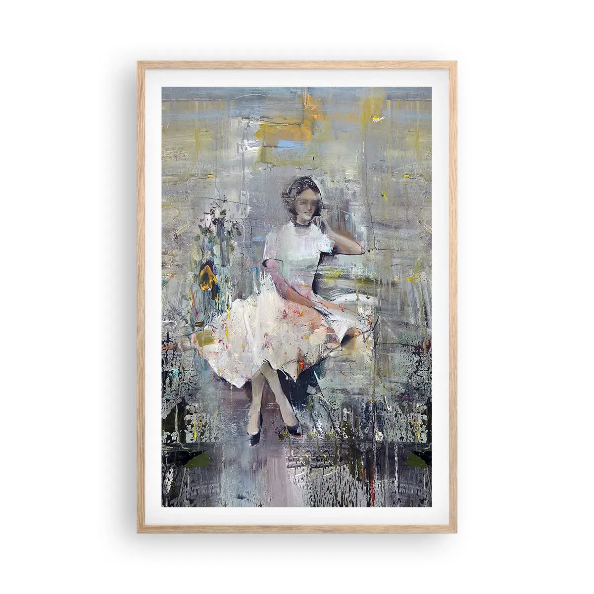 Pôster com moldura de carvalho claro - Clássica e moderna - 61x91 cm