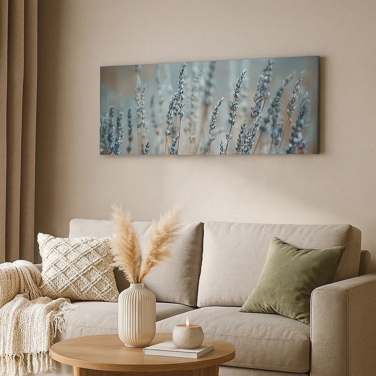 Quadro em tela - Prado perfumado - 30x30 cm