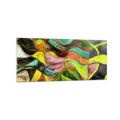 Quadro em vidro - O movimento é vida - 120x50 cm