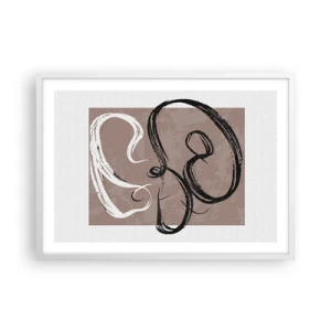 Pôster em moldura branca - Composição – a busca pela plenitude - 70x50 cm
