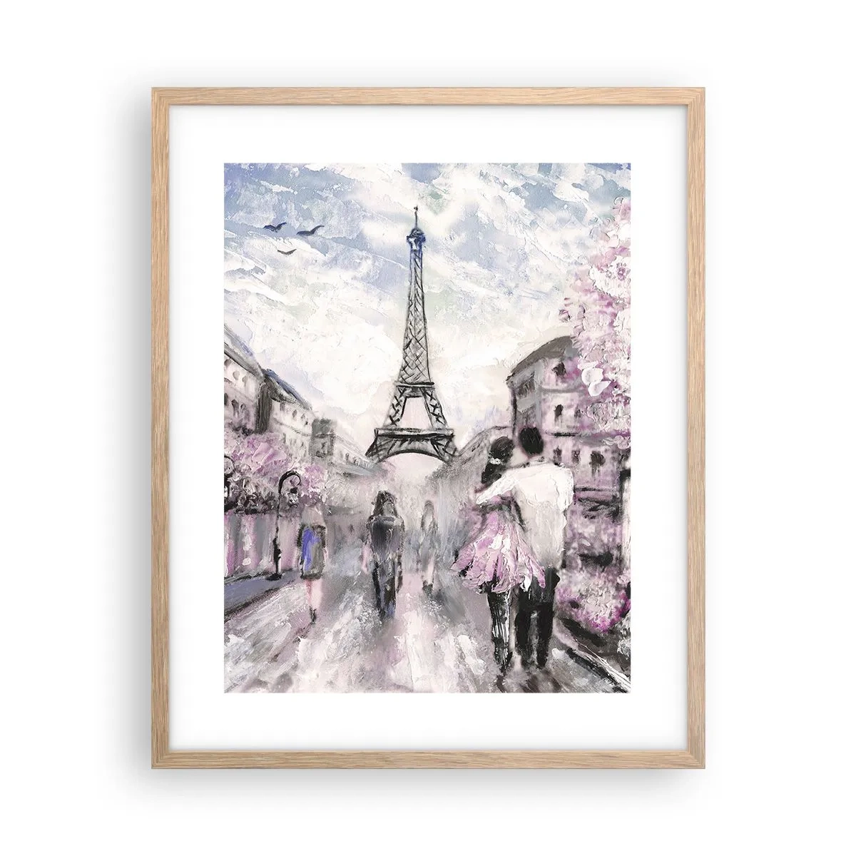 Pôster com moldura de carvalho claro - Como for se apaixonar, somente em... - 40x50 cm