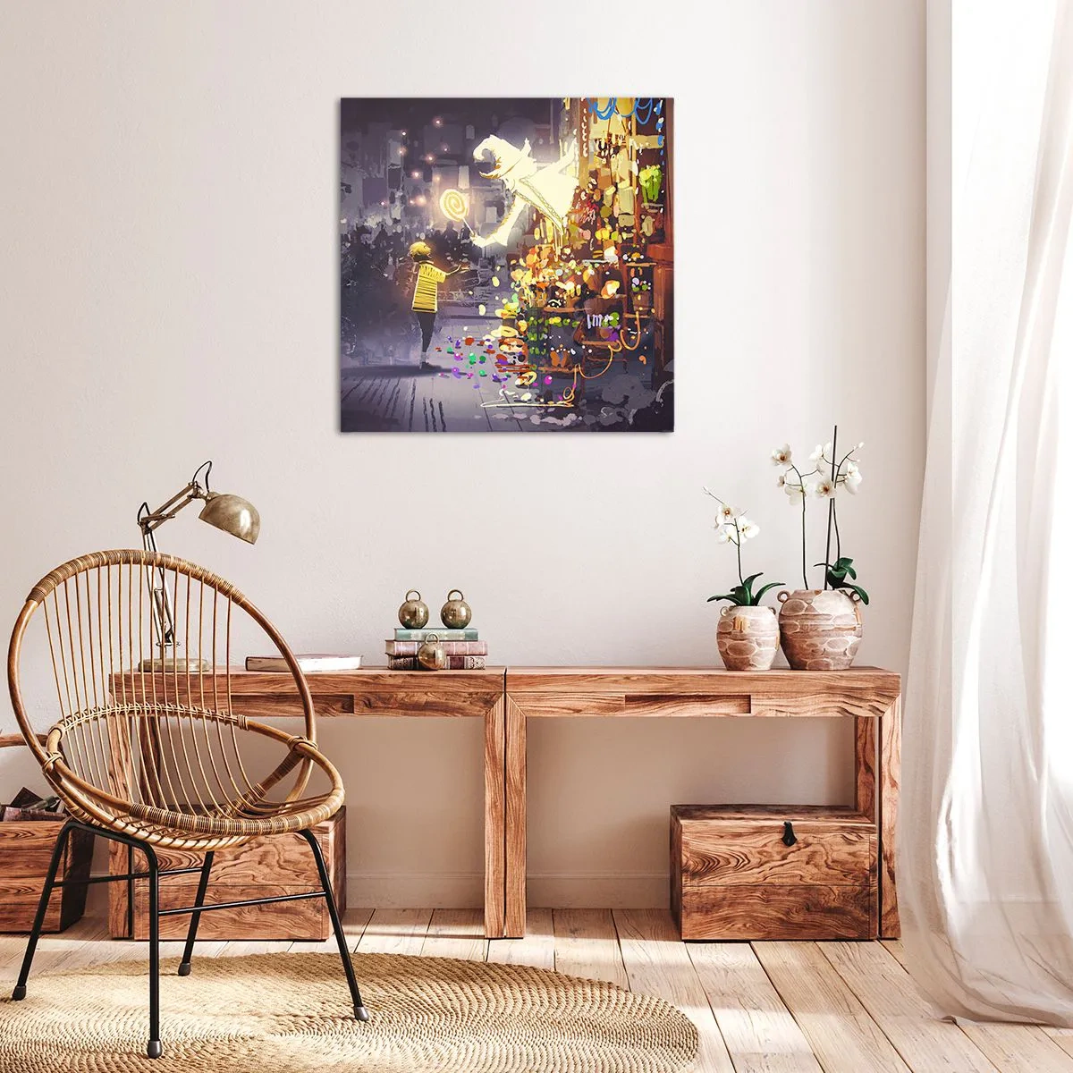 Quadro em tela - Os feitiços existem - 40x40 cm