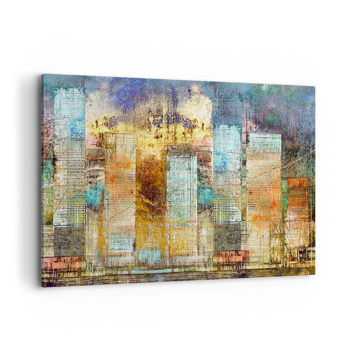 Quadro em tela - Uma metrópole ensolarada - 100x70 cm