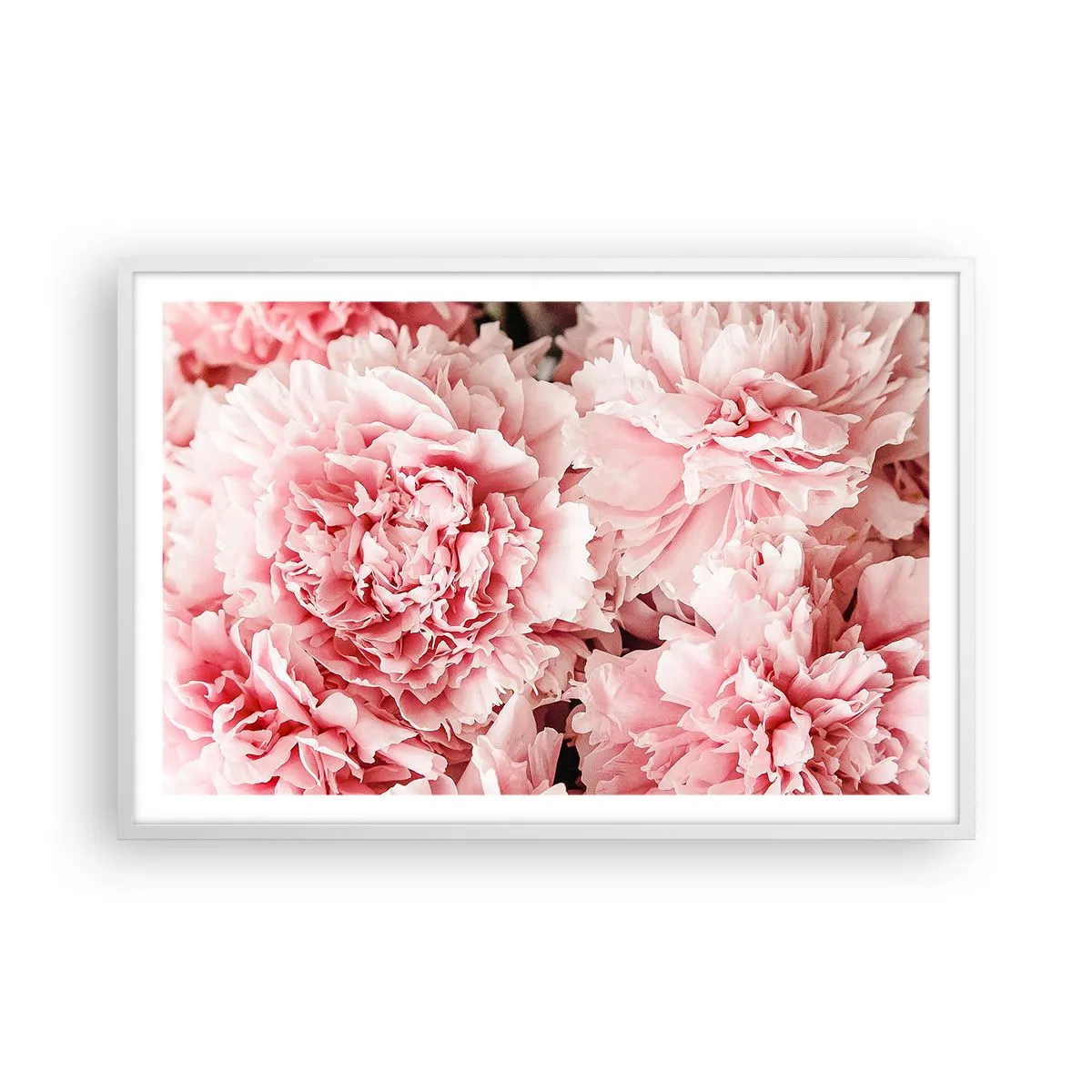 Pôster em moldura branca - Sonho rosa - 91x61 cm