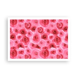 Pôster - Rosas acima e abaixo - 100x70 cm