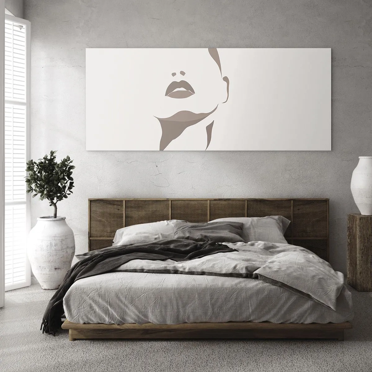 Quadro em vidro - Feito de luz e sombra - 100x40 cm