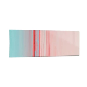 Quadro em vidro - Abstração ao amanhecer - 90x30 cm