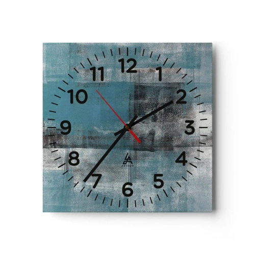Relógio de parede - Relógio em vidro - Água e ar - 30x30 cm