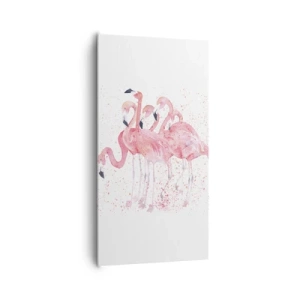 Quadro em tela - Conjunto cor-de-rosa - 65x120 cm