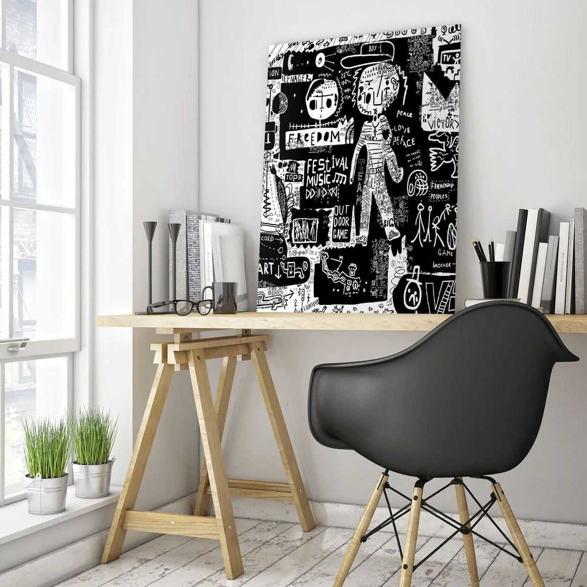 Quadro em vidro - O direito e a alegria da juventude espiritual - 50x70 cm
