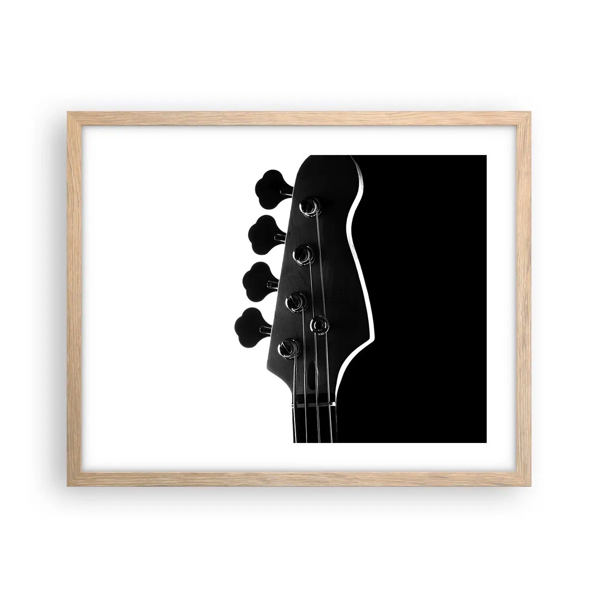 Pôster com moldura de carvalho claro - Silêncio rochoso - 50x40 cm