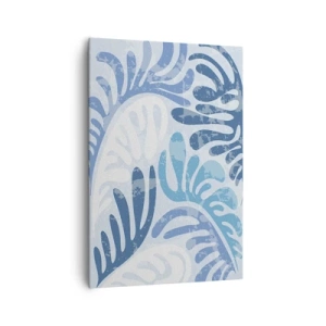 Quadro em tela - Samambaias azuis - 70x100 cm