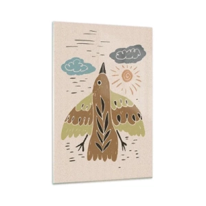 Quadro em vidro - Bom vôo - 80x120 cm