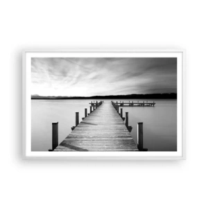 Pôster em moldura branca - A fonte da tranquilidade - 91x61 cm