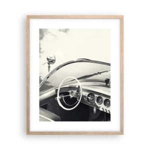 Pôster com moldura de carvalho claro - Tempo para os ricos - 40x50 cm