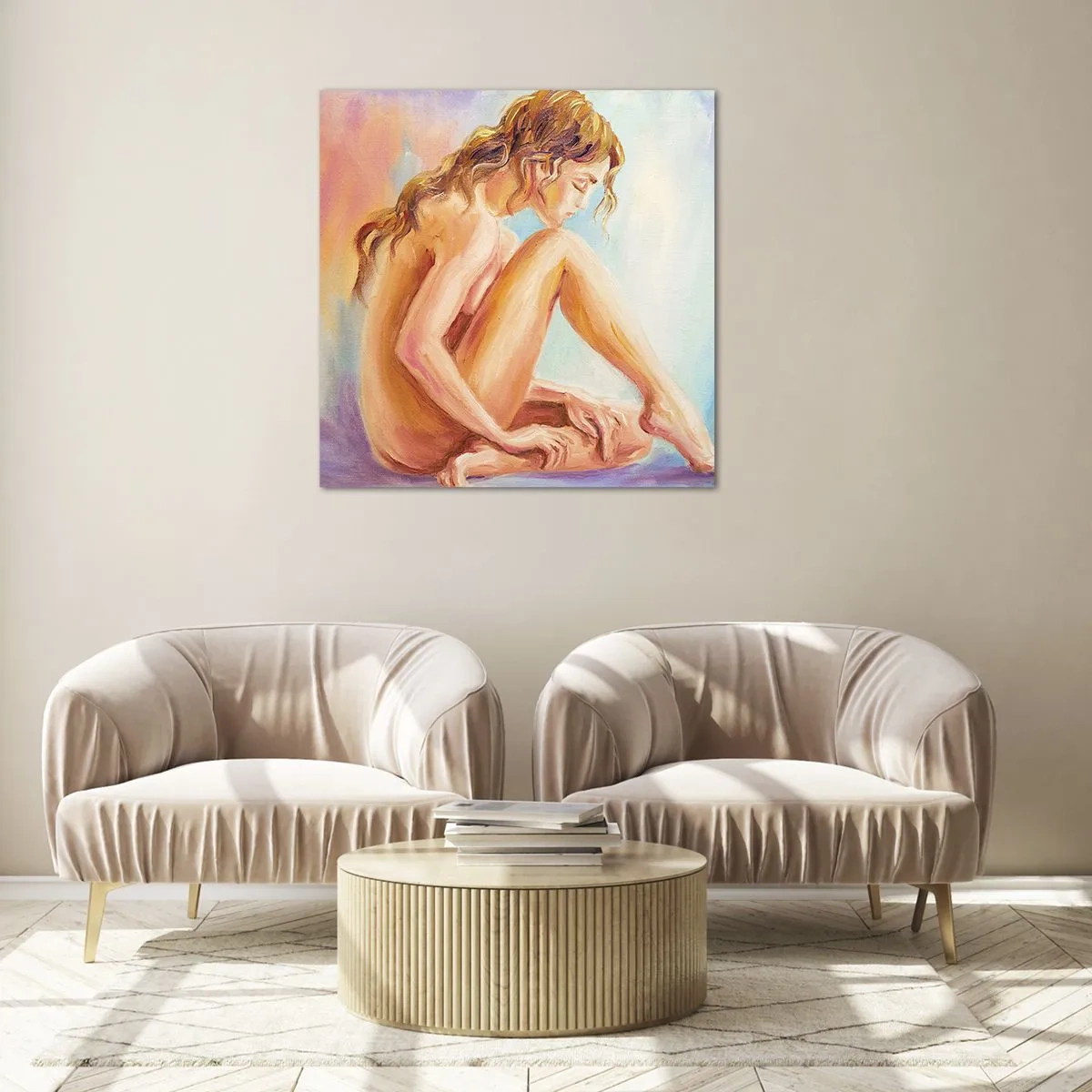 Quadro em vidro - Ato de juventude - 40x40 cm