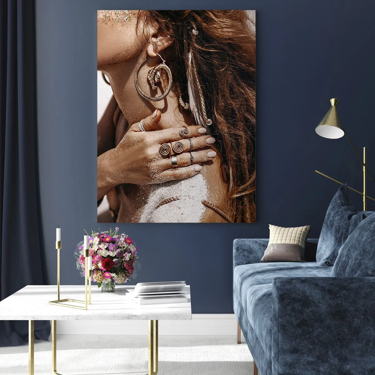 Quadro em vidro - A rainha da praia selvagem - 50x70 cm