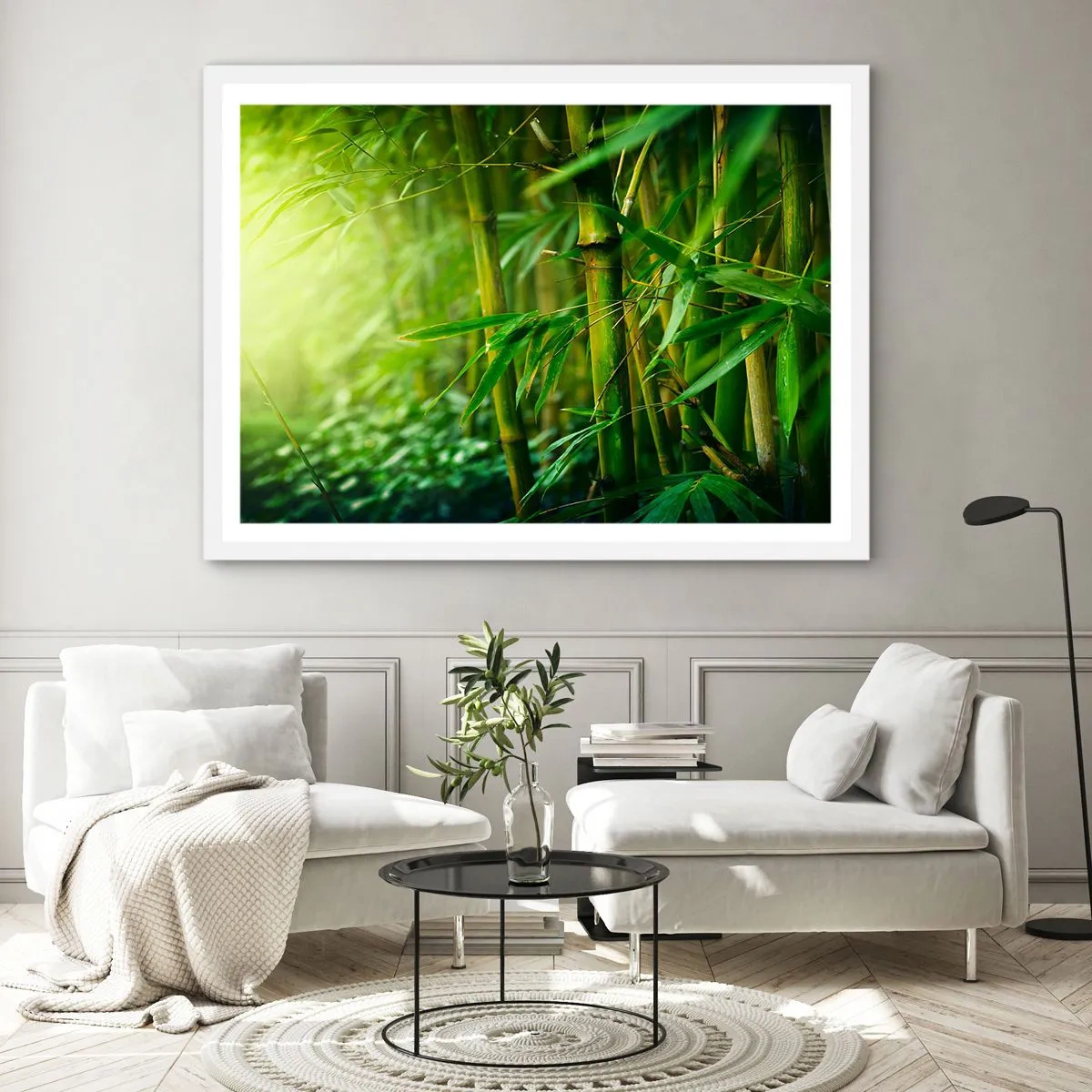 Pôster em moldura branca - Conheça a vegetação  - 70x50 cm