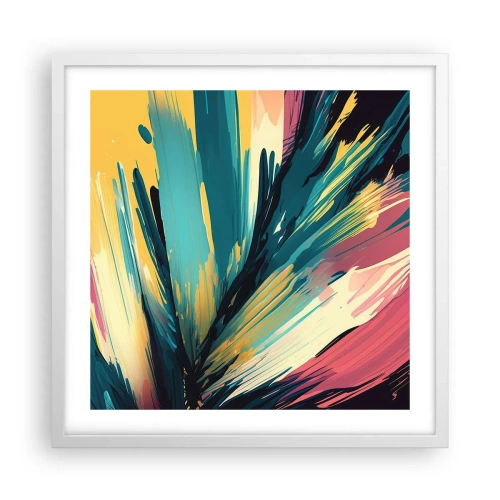 Pôster em moldura branca - Composição – uma explosão de alegria - 50x50 cm