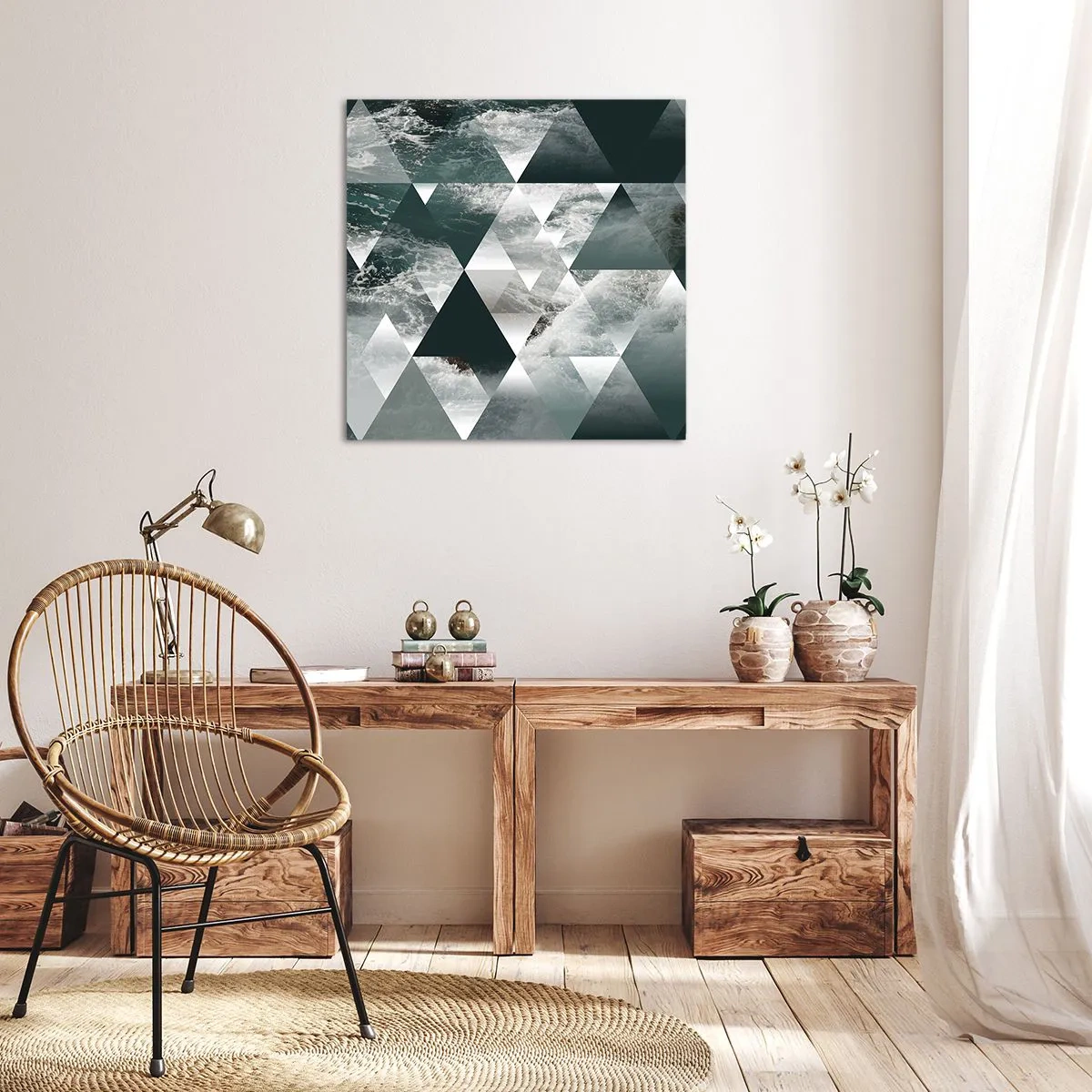 Quadro em tela - Uma perspetiva de cristal - 50x50 cm