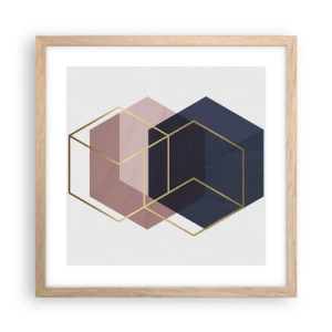 Pôster com moldura de carvalho claro - O poder da simplicidade - 40x40 cm