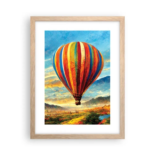 Pôster com moldura de carvalho claro - Com silêncio enxergas mais - 30x40 cm