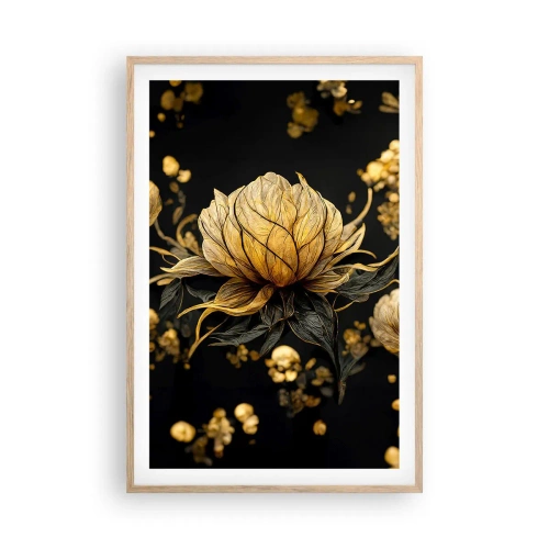 Pôster com moldura de carvalho claro - Fragilidade sutil - 61x91 cm