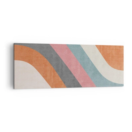 Quadro em tela - Composição diagonal – movimento - 140x50 cm
