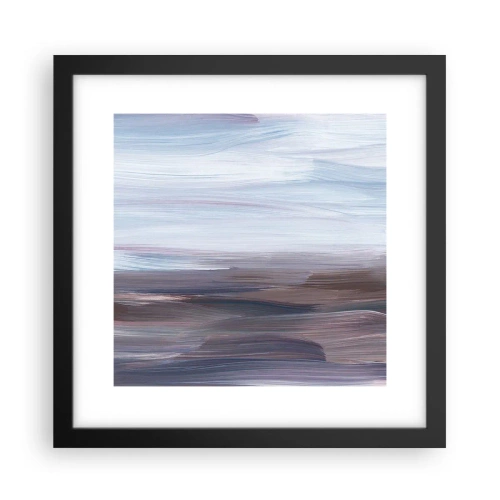 Pôster com moldura preta - Elementos: água - 30x30 cm