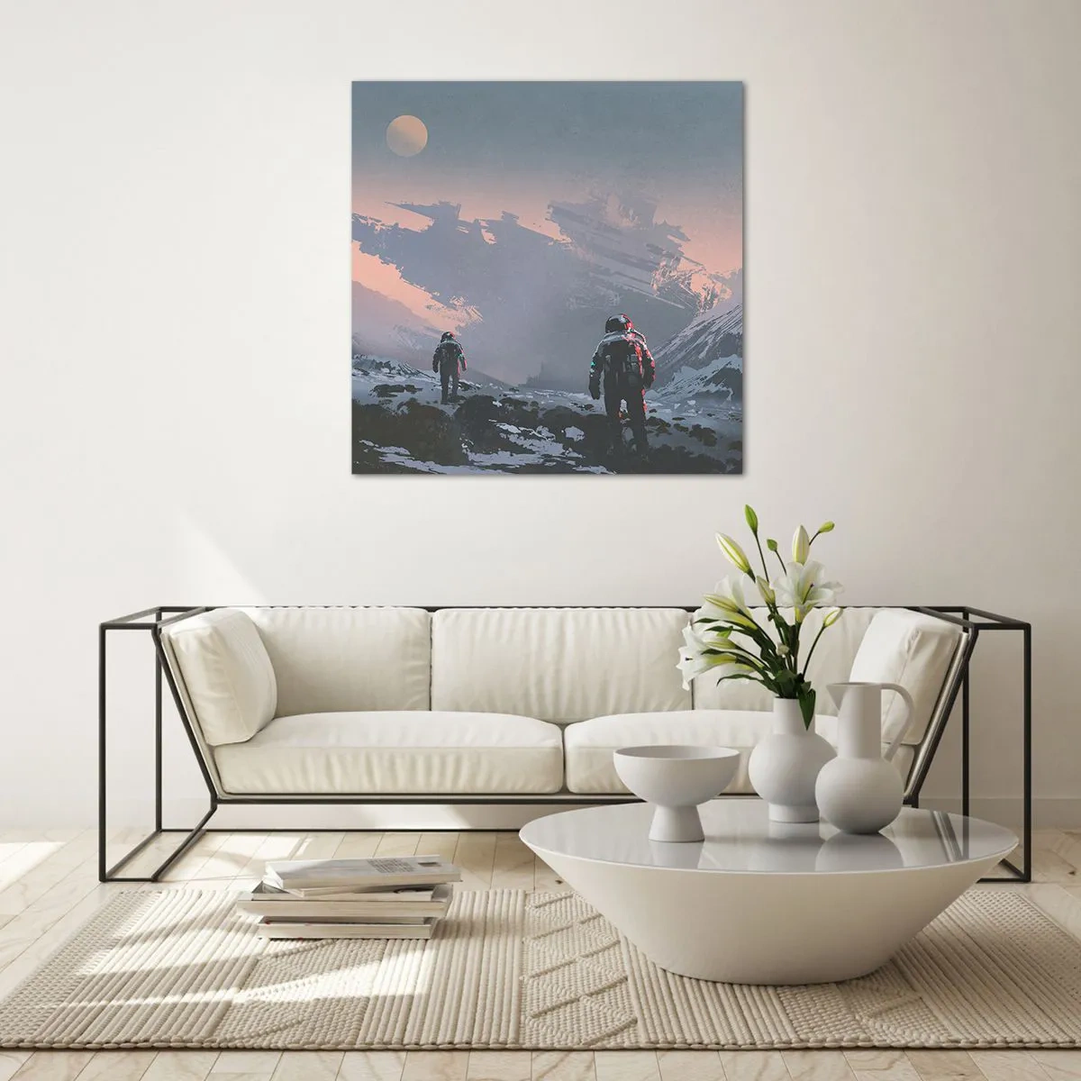 Quadro em vidro - Sob uma estrela desconhecida - 60x60 cm