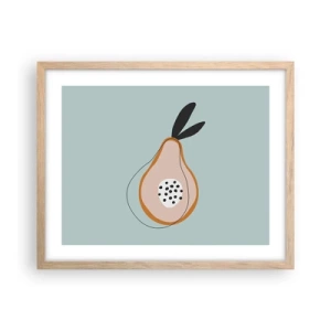 Pôster com moldura de carvalho claro - Penetrar na natureza das coisas - 50x40 cm