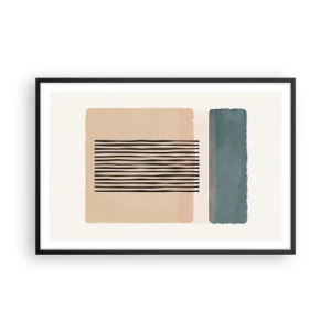 Pôster com moldura preta - Está tudo bem - 91x61 cm