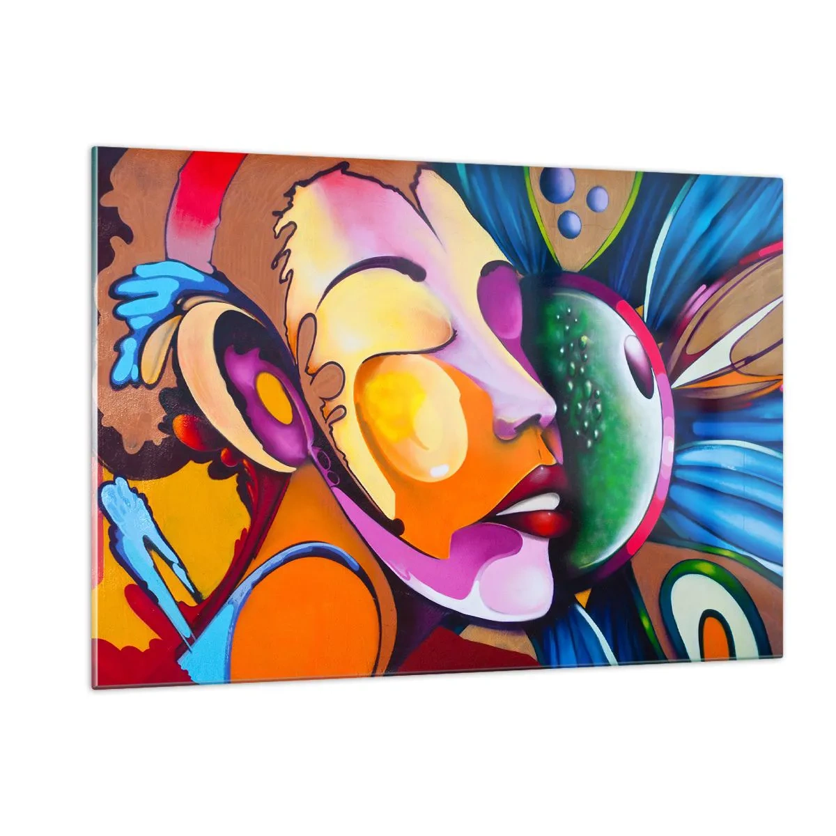 Quadro em vidro - Toque de cor - 120x80 cm