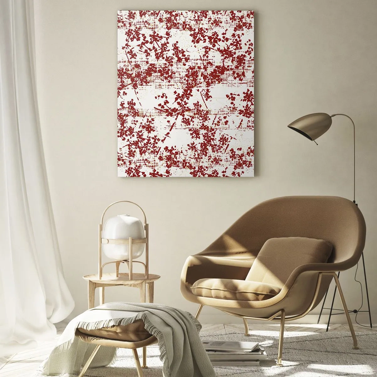 Quadro em vidro - Como chita antiga - 50x70 cm
