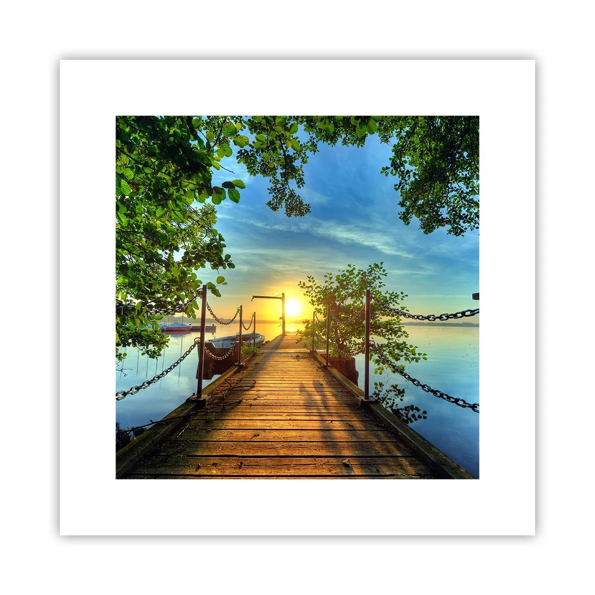 Pôster - Oeste sobre a água - 30x30 cm