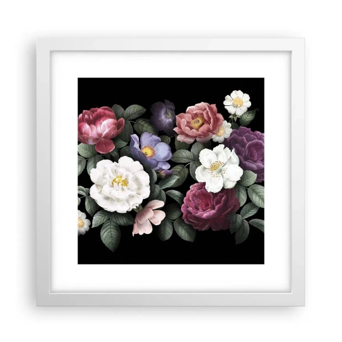 Pôster em moldura branca - Do jardim inglês - 30x30 cm