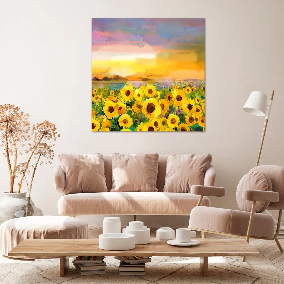 Quadro em tela - O próprio sol desceu à terra - 70x70 cm