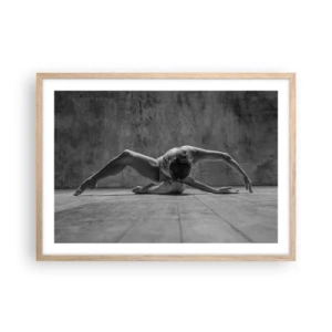 Pôster com moldura de carvalho claro - Simetria encontrada - 70x50 cm