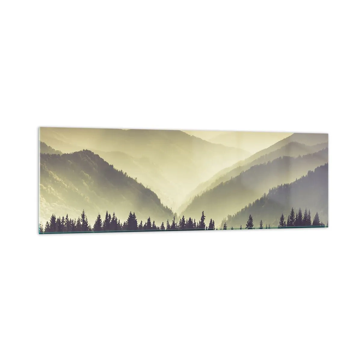 Quadro em vidro - Atrás das sete montanhas... - 160x50 cm