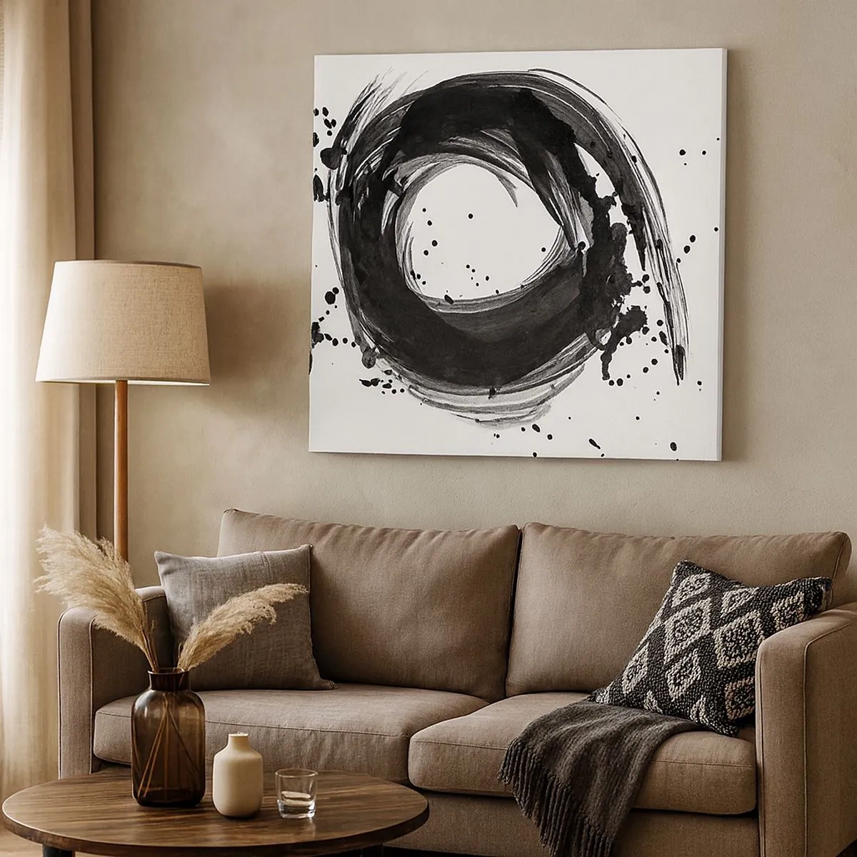 Quadro em tela - O vórtice da criação - 30x30 cm