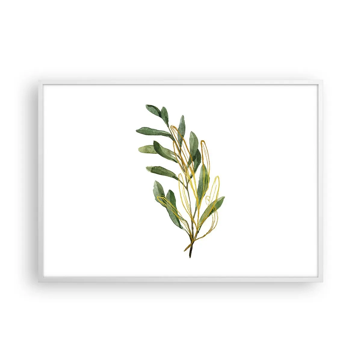 Pôster em moldura branca - Tudo que é bom - 100x70 cm