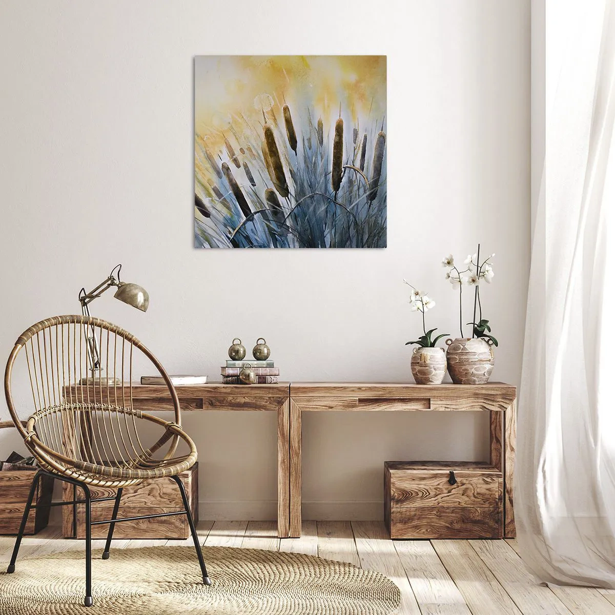 Quadro em tela - O frio da água, o calor do sol - 60x60 cm