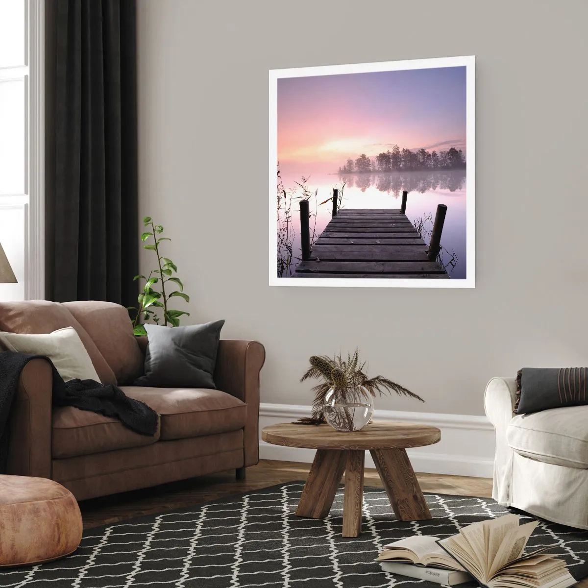 Pôster - Da névoa lilás... - 40x40 cm