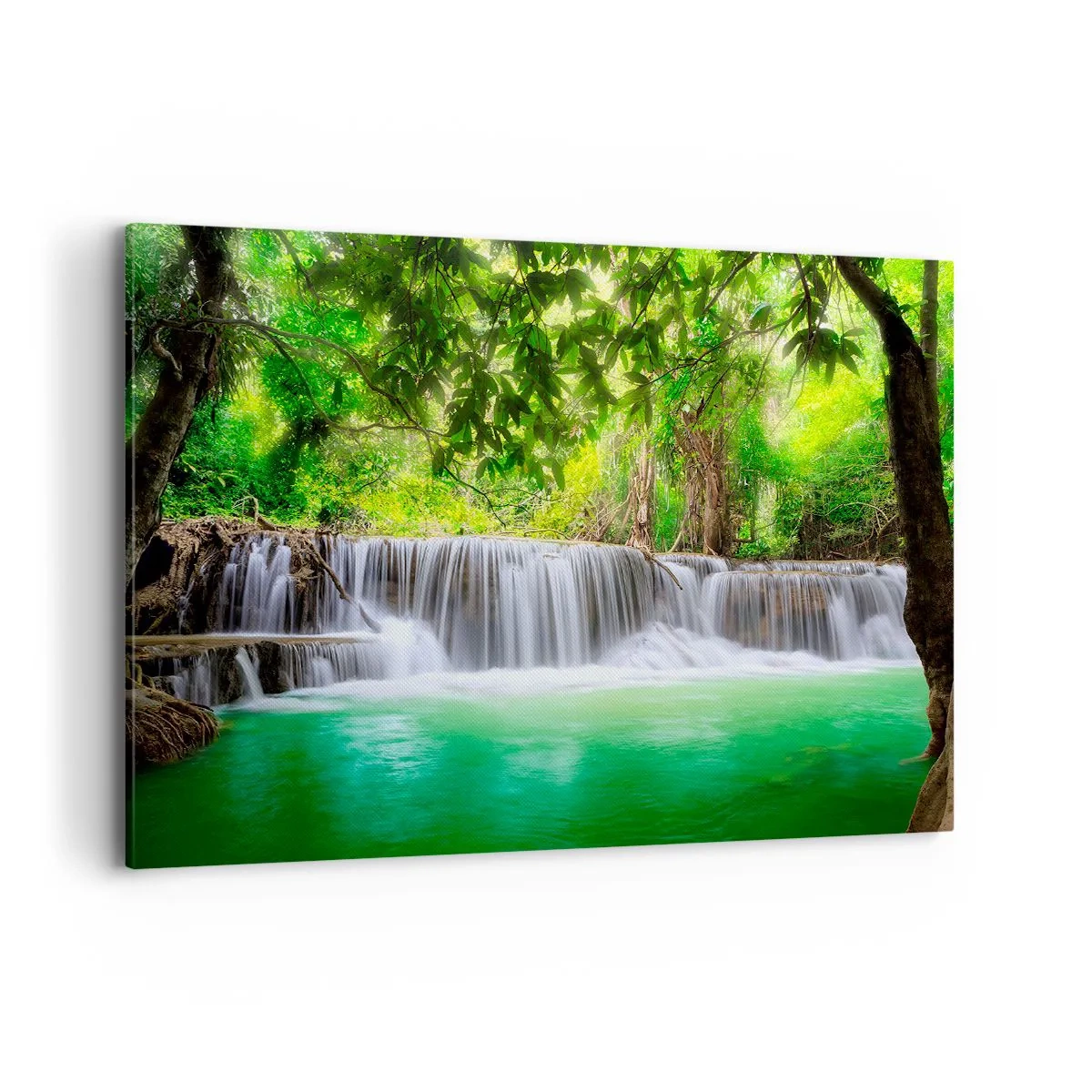 Quadro em tela - Cascata verde - 120x80 cm