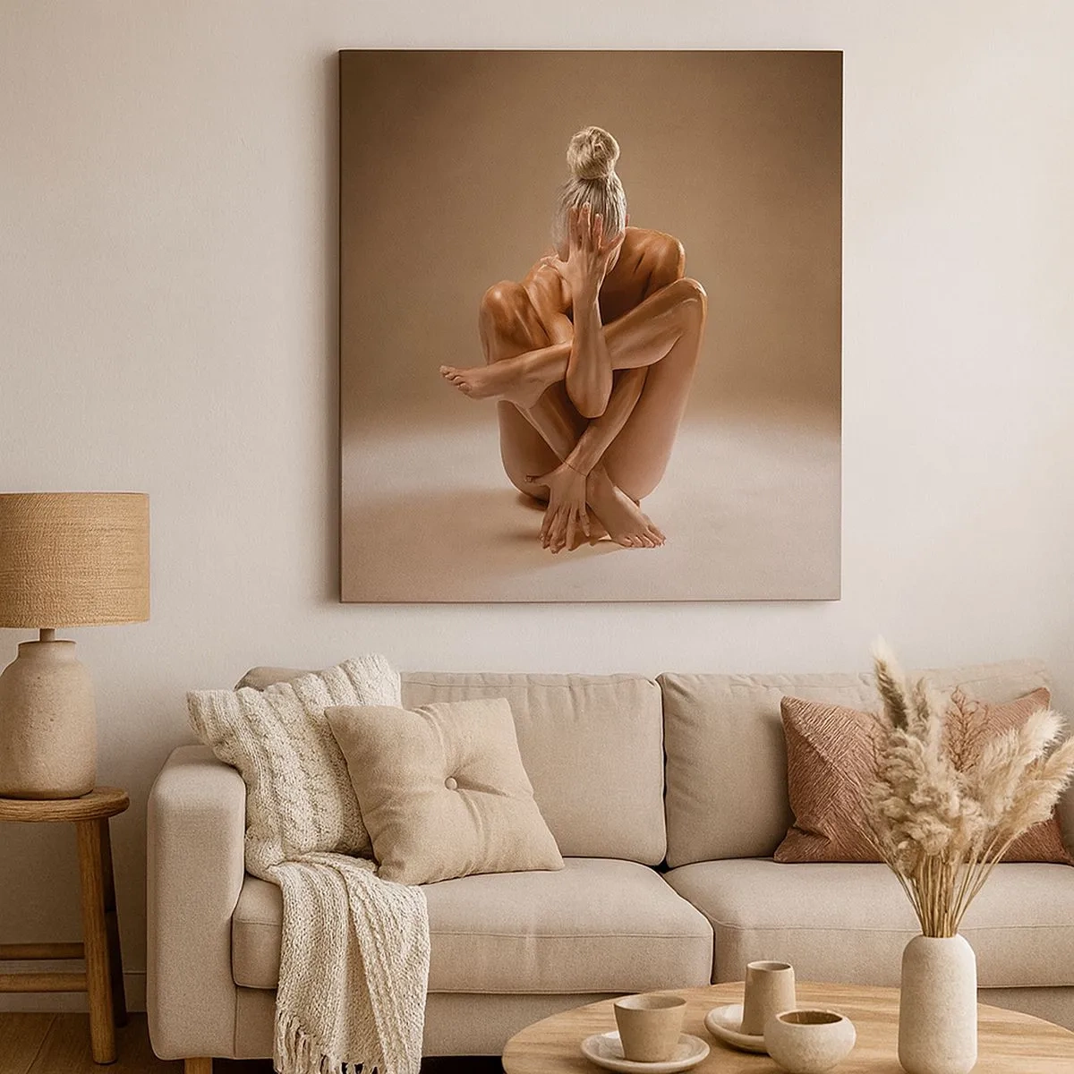 Quadro em tela - Unidade de corpo e alma - 30x30 cm