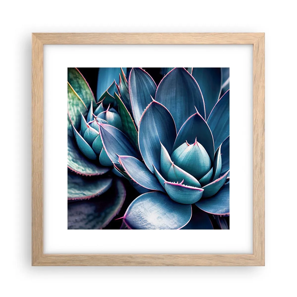 Pôster com moldura de carvalho claro - Força vital - 30x30 cm