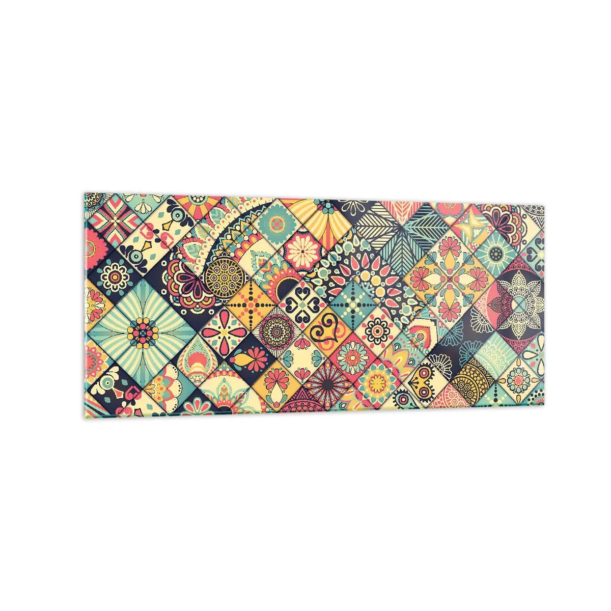 Quadro em vidro - Vibrações marroquinas - 120x50 cm