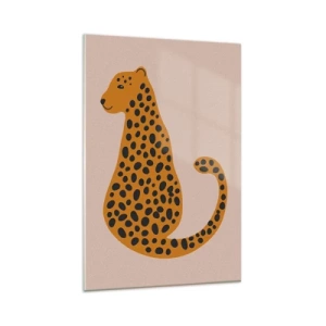 Quadro em vidro - A estampa de leopardo está na moda - 80x120 cm